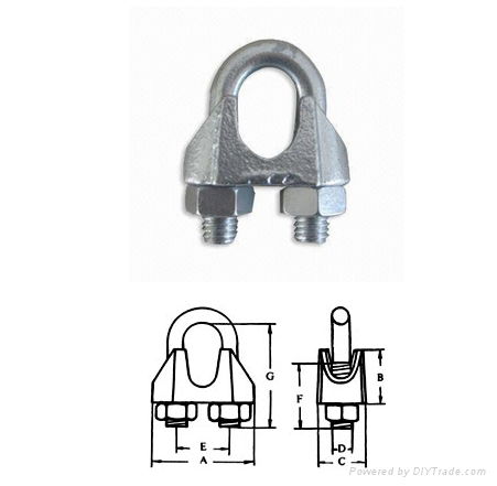 Din 741 wire Rope Clip Clamp Galv.Malleable