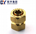 Brass fitting female straight union