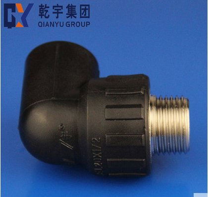 HDPE plastic pipe fitting male elbow for water 3