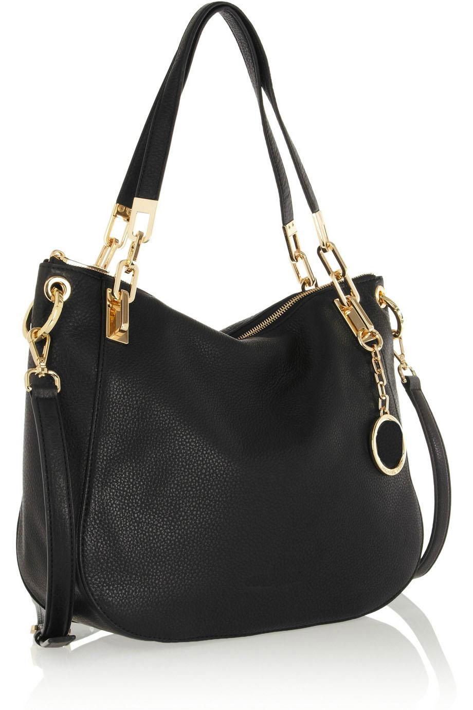 Black geunine leather lady handbag  3