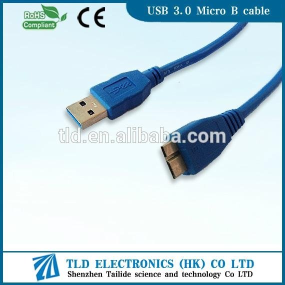 New Design USB 3.0 Cable SuperSpeed AM to AF Blue 5m