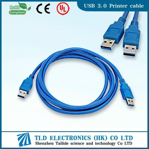 New Design USB 3.0 Cable SuperSpeed AM to AF Blue 5m 2