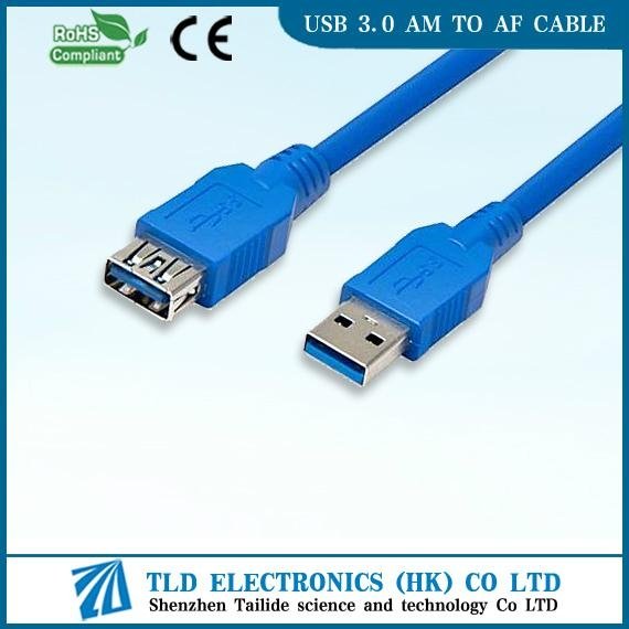 New Design USB 3.0 Cable SuperSpeed AM to AF Blue 5m 3