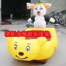 充气白色鸭子电瓶车 4