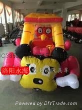 七彩燈充氣龍頭電瓶車 2