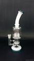 2015 Christmas Gift Cheap Bend Glass water Pipes 14mm joint Black and White Colo 3