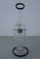 2015 New 22.5cm height Glass smoking pipe Birdcage and showerhead perc Glass wat 2