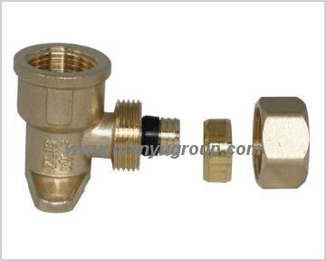 Brass Fitting Wall-plated Female Elbow 2