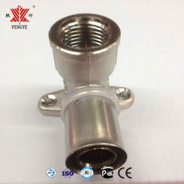 F5 copper Press Fitting Wall-plated Female Elbow