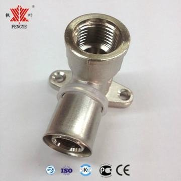 F5 copper Press Fitting Wall-plated Female Elbow 3