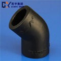 HDPE plastic fitting 45° equal elbow