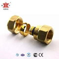 F1 brass compression fitting female straight union 4