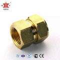 F1 brass compression fitting female straight union 5