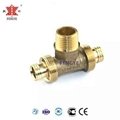 F1 Brass compression fitting male Tee 3