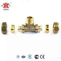 F1 Brass compression fitting male Tee 5
