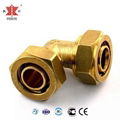 F1 brass compression fitting equal elbow