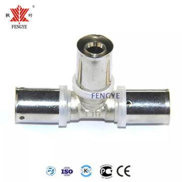 F5 press fitting equal tee with CE