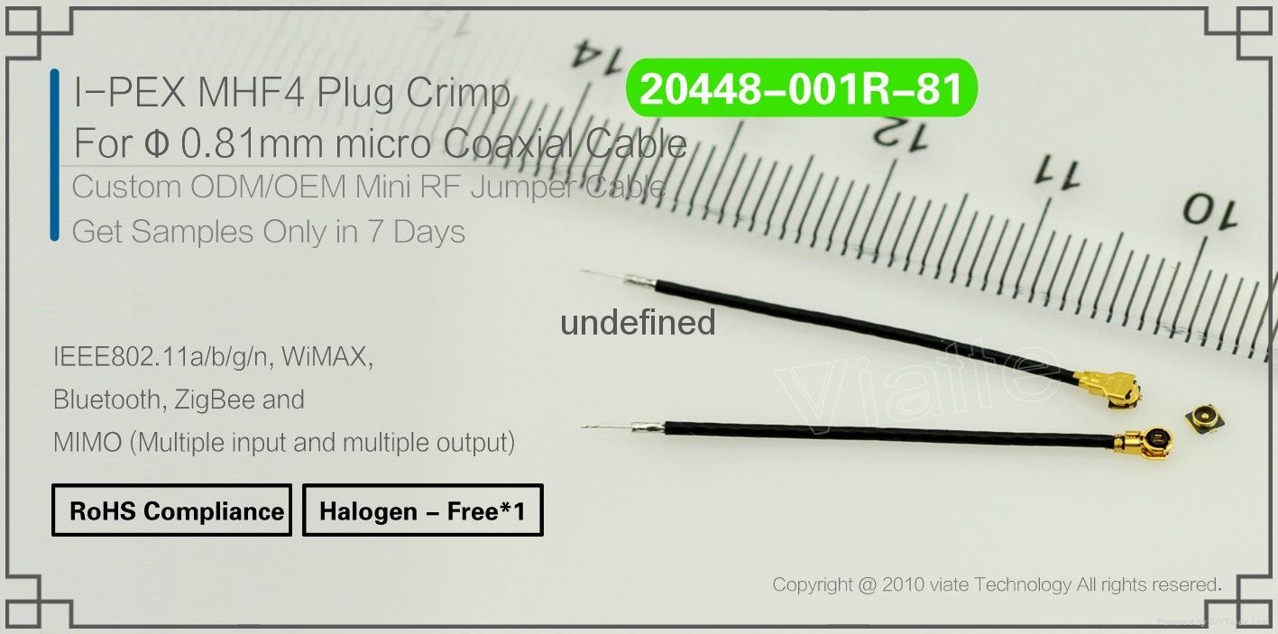 0.81 單頭IPEX（20448-001R-081）連接線