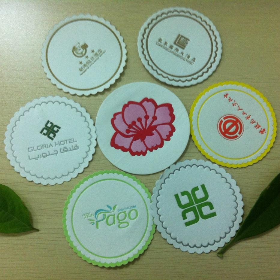 Newest hotel paper coaster with high quality for sale 2
