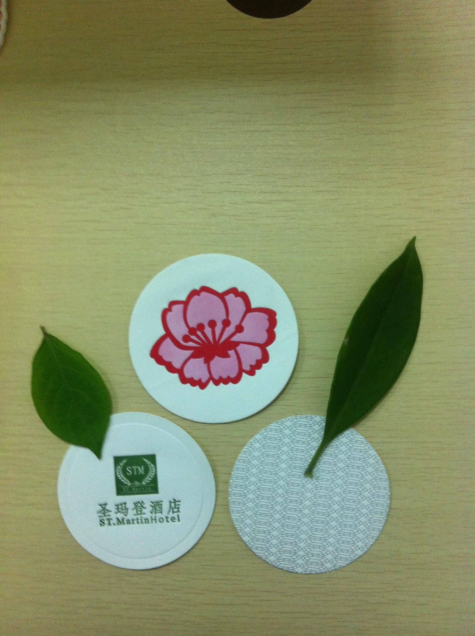 Customized shape with logo high quality paper coaster 5