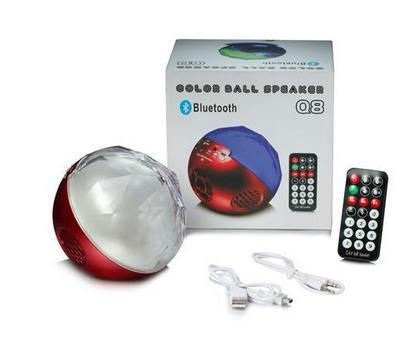 color ball bluetooth speaker with led flash light 2