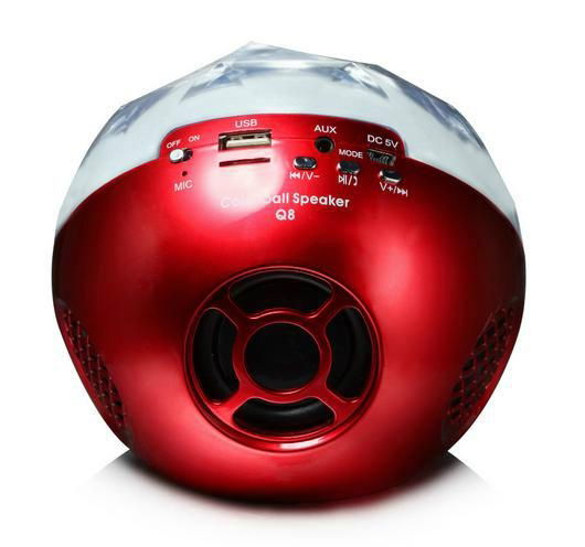 color ball bluetooth speaker with led flash light