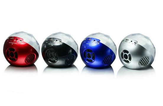 color ball bluetooth speaker with led flash light 3