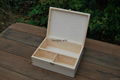 PLAIN WOOD WOODEN BOX AND TEA SINGLE COMPARTMENTS BOX DECOUPAGE 4