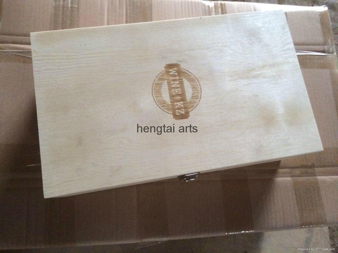 High quality double bottles wine packaging wine box wooden wine boxes
