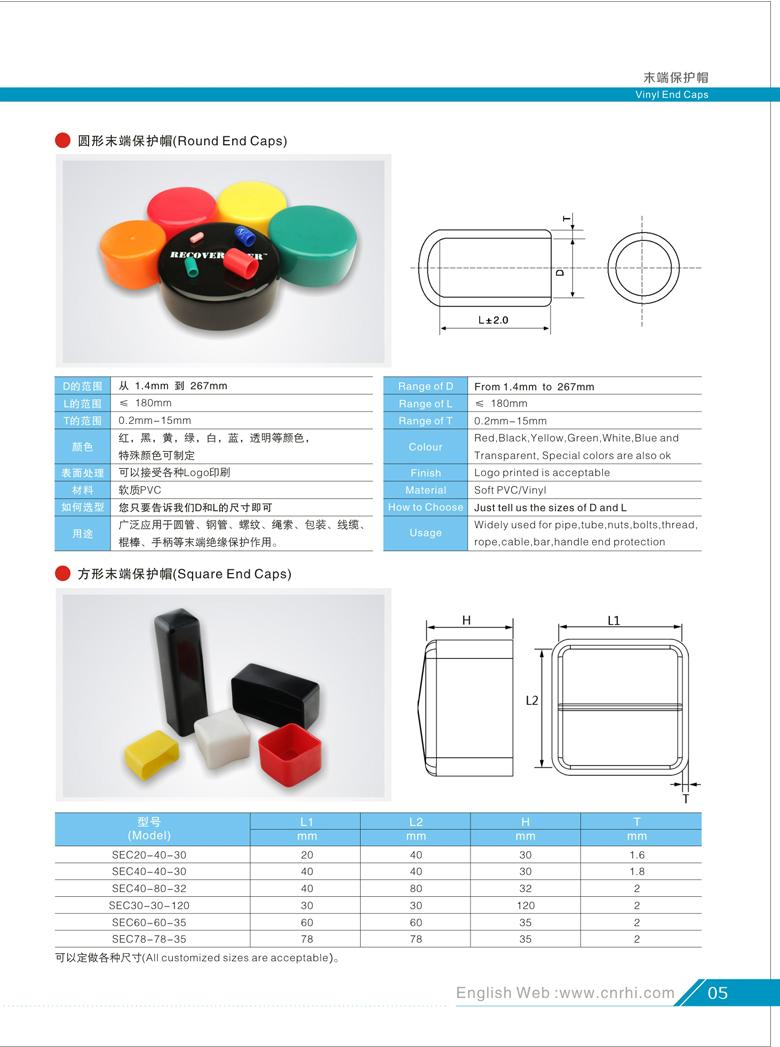 Plastic pipe end cover 5