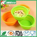 carry-on foldable silicone pet bowl 1
