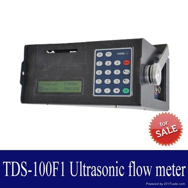 TDS-100P RS485 portable ultrasonic flowmeter with printer,portable flowmeter