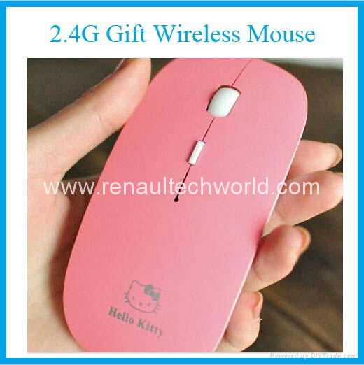 Top Hot Sale Mini 4Keys Wireless Mouse with Nano Receiver 3