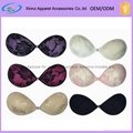 Backless strapless self adhesive invisible push up lace bra