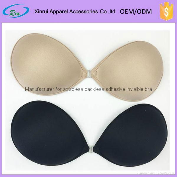 Nude black fashion forms sexy backless strapless sticky bra