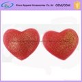 Red heart shape silicone nipple cover