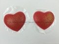 Red heart shape silicone nipple cover 3
