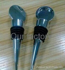 Wholesales supply diy Blank Silver Chrome Blank Wine Stoppers Personalized 