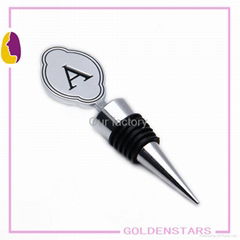 New creactive gift  2015 funny letters wine bottle stopper silver metal bulk