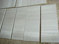 Wooden White Marble tile and slab ,White Grain Marble  1