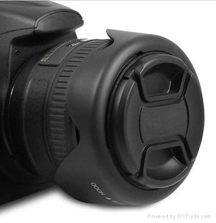 72MM Reversible Petal Lens Hood & Lens Cap for Canon EOS 7D 50D 5D 60D 18-200mm 3