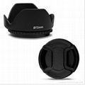 72MM Reversible Petal Lens Hood & Lens Cap for Canon EOS 7D 50D 5D 60D 18-200mm 4