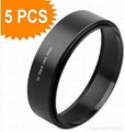 5pcs Hot 72mm metal Lens Hood with Screw