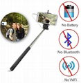 Wired Selfie Stick Handheld Extendable Monopod With Buit-in Shutter 1