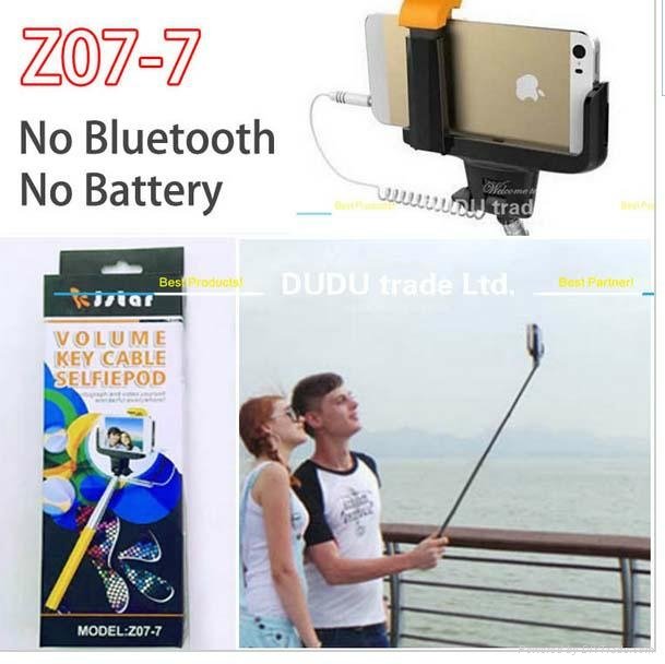 Wired Selfie Stick Handheld Extendable Monopod With Buit-in Shutter 5