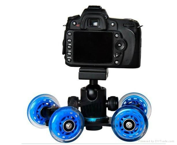 Table Top Compact Dolly Kit Skater Wheel Truck for DSLR Camera Video Monitor  2