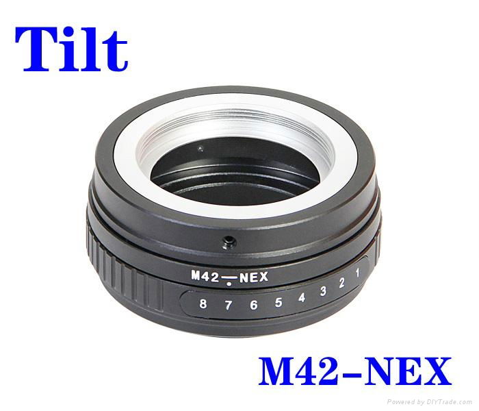 Tilt M42 Screw Mount Lens To SoMy NEX E NEX7 NEX-5N NEX5C Adapter Tilt-Shift