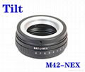 Tilt M42 Screw Mount Lens To SoMy NEX E NEX7 NEX-5N NEX5C Adapter Tilt-Shift 1