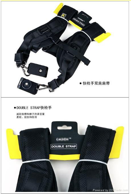 New Black Professional Quick Strap Double Shoulder Belt Strap Neck Strap for SLR 4