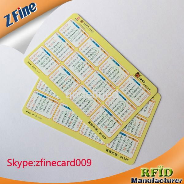 offset printing 2015 pocket size calendar pvc card 2